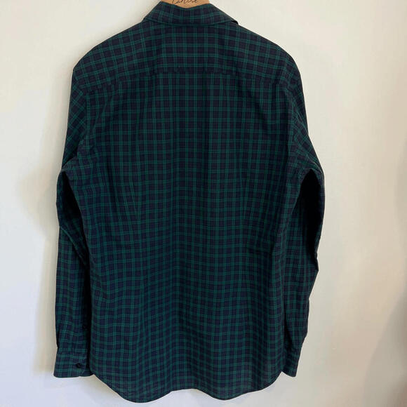Le 31 Simons Men’s Large Green Blue Plaid Long Sleeve Casual Button Down Shirt - Picture 4 of 11